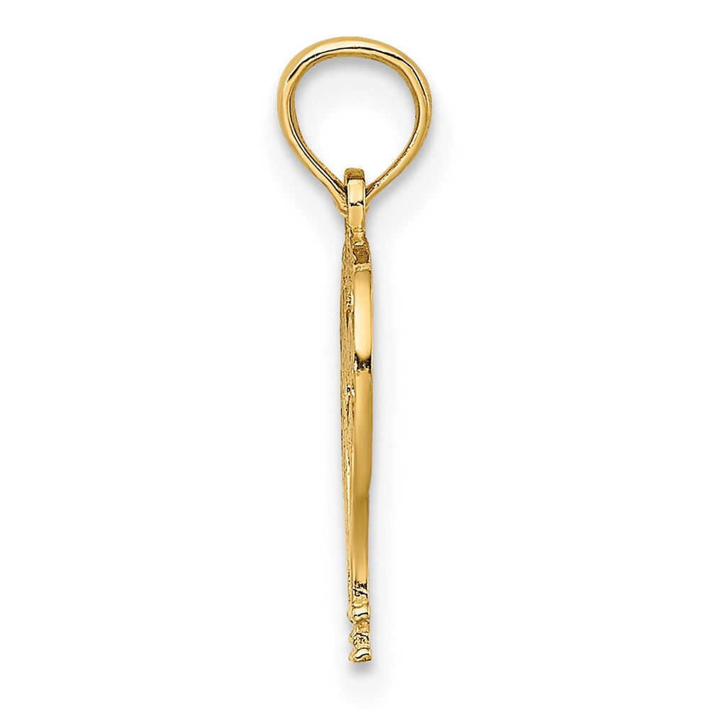 Million Charms 14K Yellow Gold Themed Cut-Out & Flat Hot Air Balloon Charm