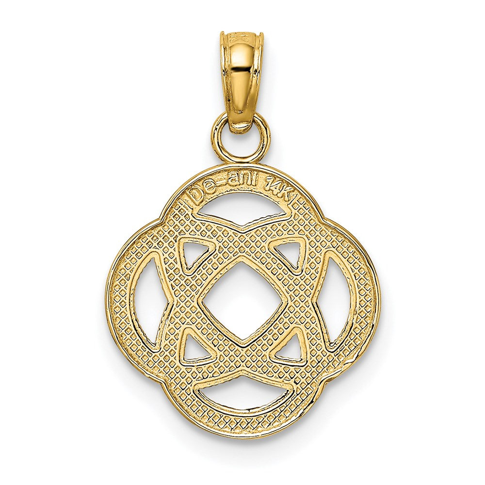 Million Charms 14K Yellow Gold Themed Sm Celtic Eternity Knot Circle Charm