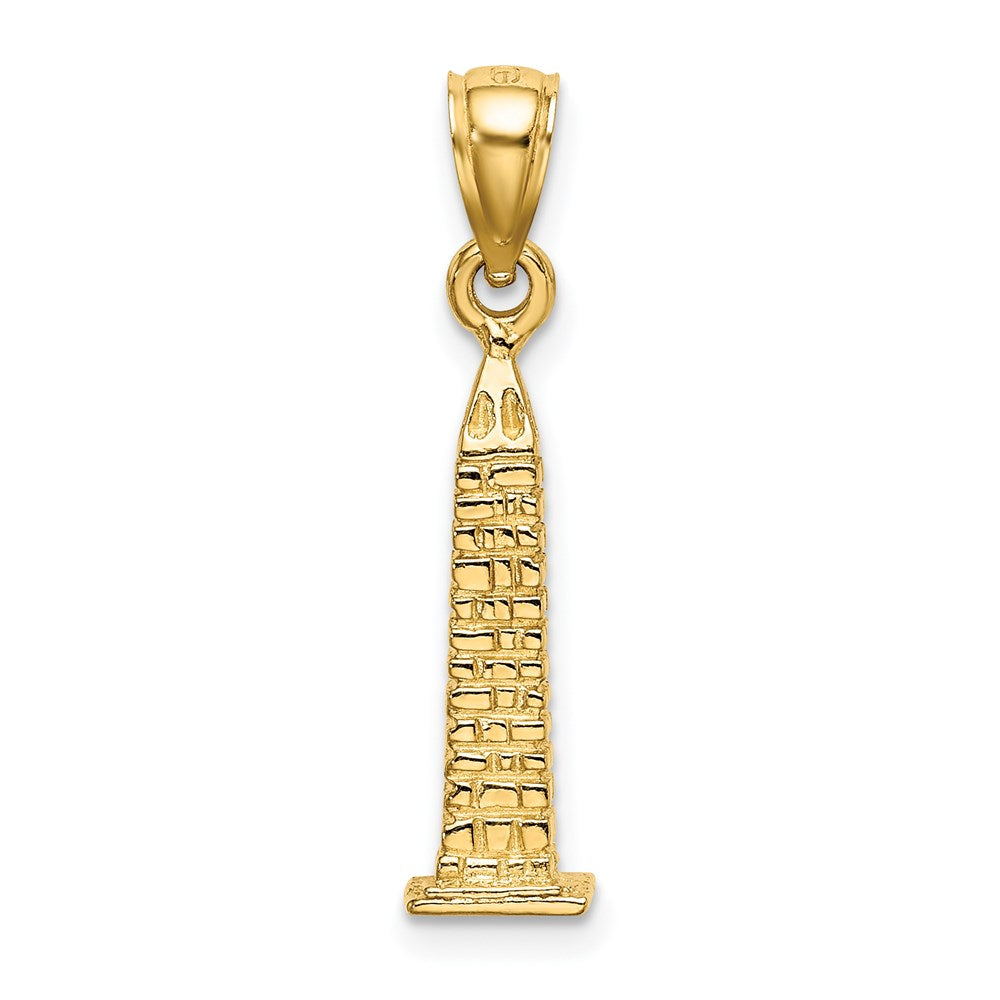 Million Charms 14K Yellow Gold Themed 3-D Washington D.C. Monument Charm