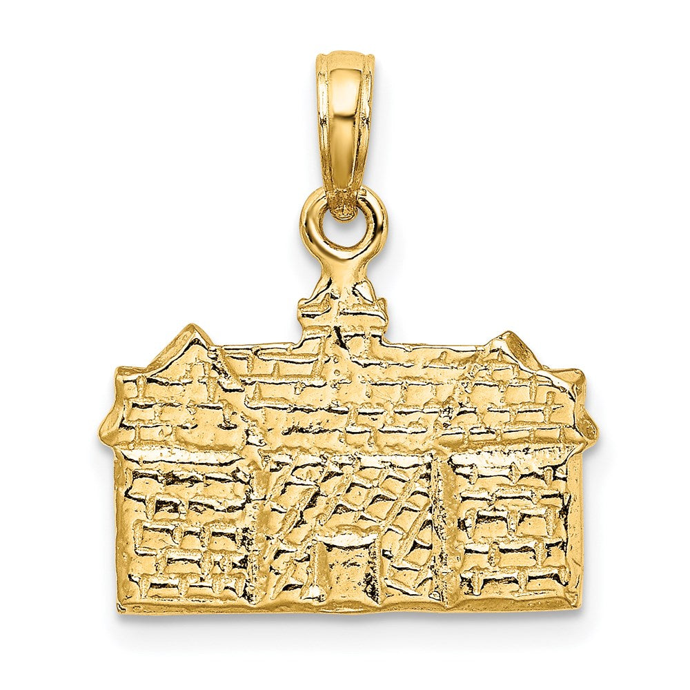 Million Charms 14K Yellow Gold Themed 3-D Court House Williamsburg, Va Charm