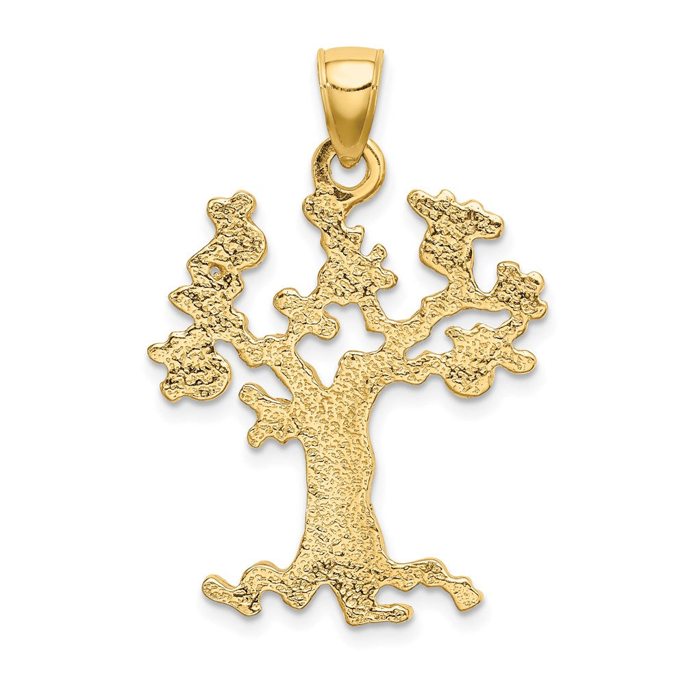 Million Charms 14K Yellow Gold Themed 2-D & Cut-Out Money Tree Charm