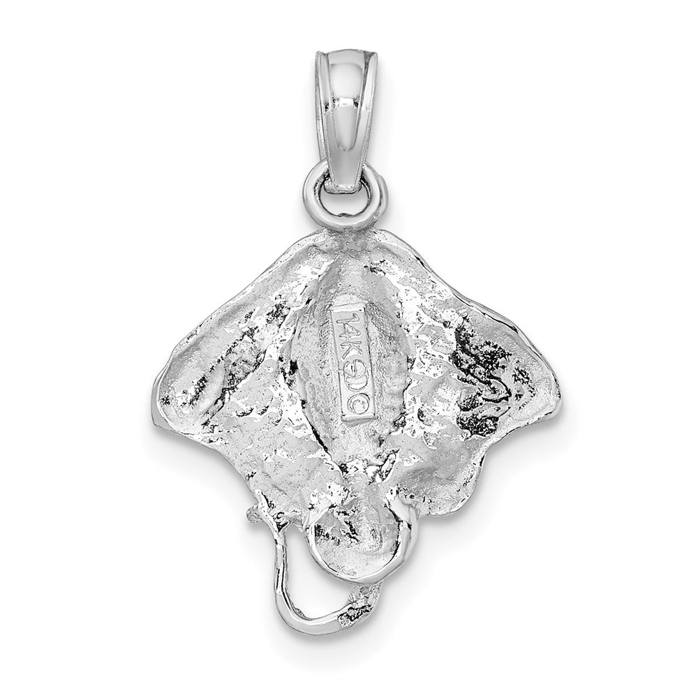 Million Charms 14K White Gold Themed Stingray Charm