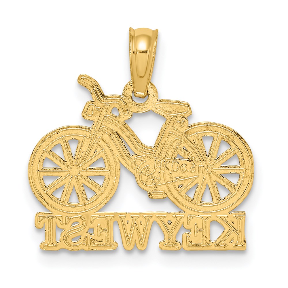 Million Charms 14K Yellow Gold Themed Key West Under Bicycle Charm