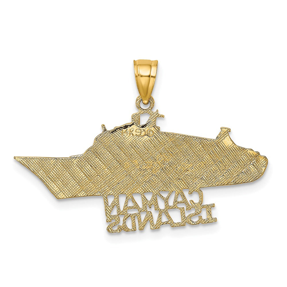Million Charms 14K Yellow Gold Themed Cayman Islands Cruise Ship Charm