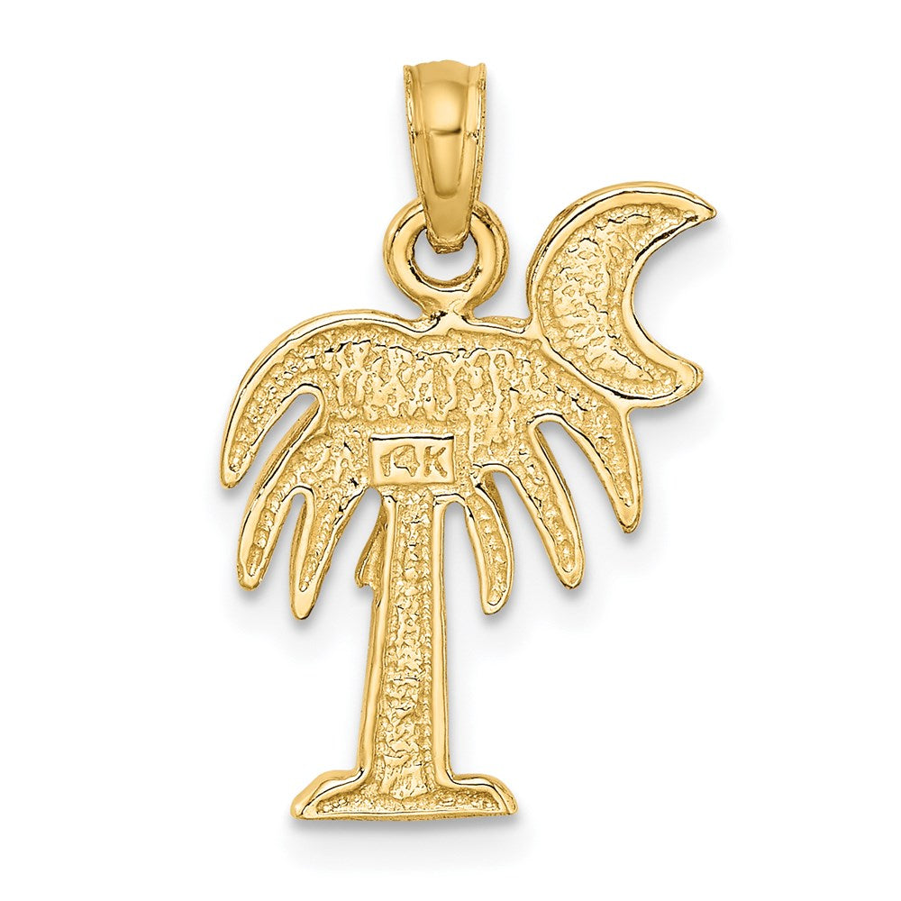 Million Charms 14K Yellow Gold Themed Polished Charleston Palm Tree Charm