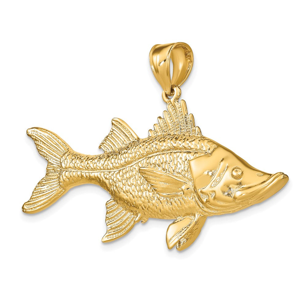 Million Charms 14K Yellow Gold Themed 3-D Tarpon Fish Charm