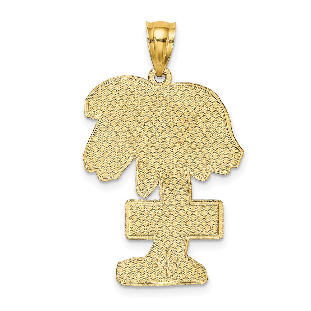 Million Charms 14K Yellow Gold Themed Large Myrtle Beach, Sc On Palm Tree Charm
