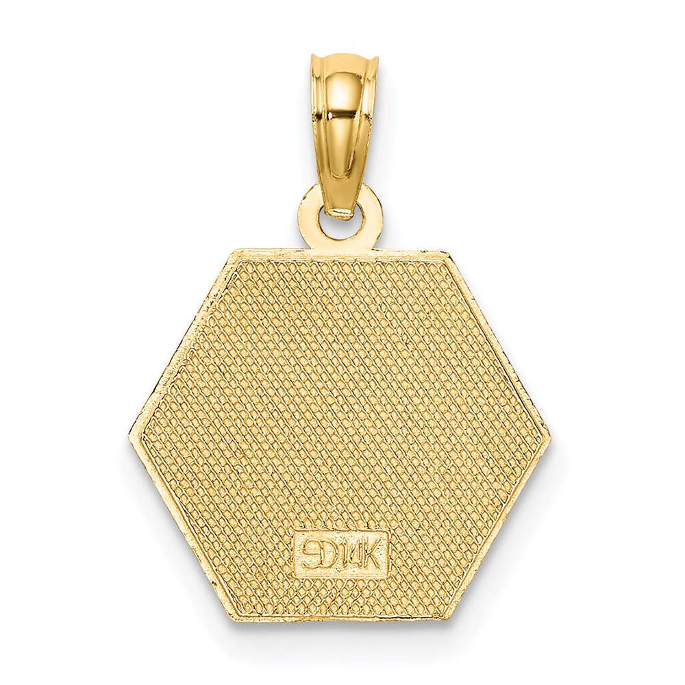 Million Charms 14K Yellow Gold Themed Caduceus Medical Disc