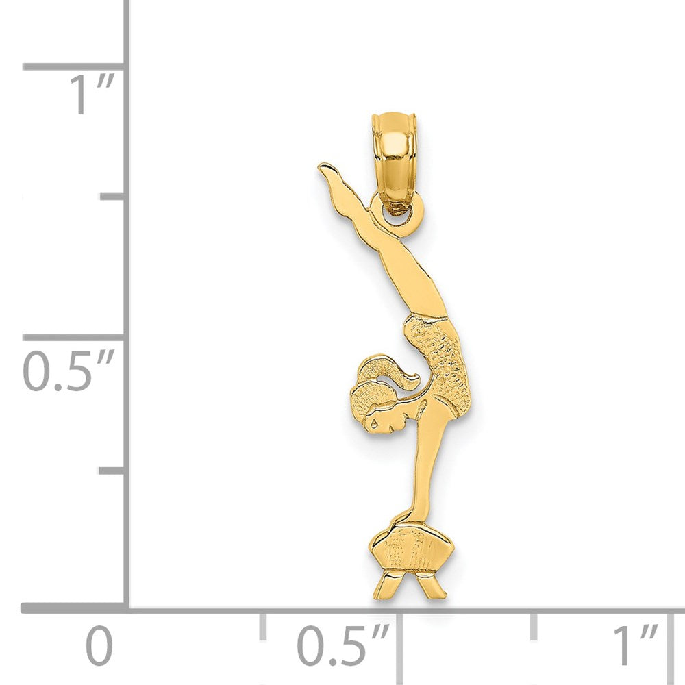 Million Charms 14K Yellow Gold Themed Gymnastics Charm