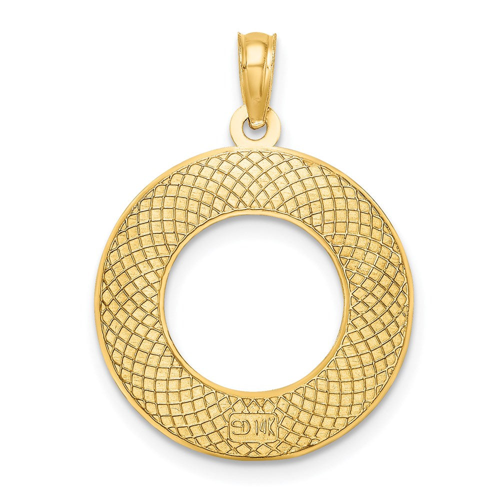 Million Charms 14K Yellow Gold Themed Annapolis, Md On Round Frame Charm