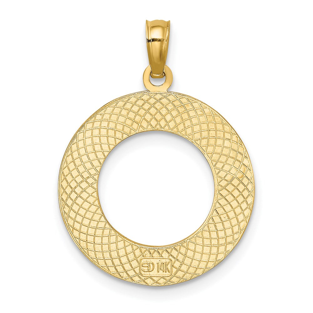 Million Charms 14K Yellow Gold Themed Religious Saint Thomas On Round Frame Charm