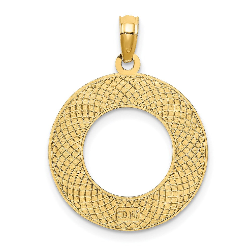 Million Charms 14K Yellow Gold Themed Pawleys Island On Round Frame