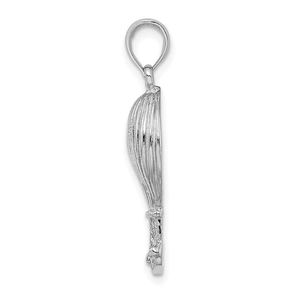 Million Charms 14K White Gold Themed Polished Hot Air Ballon Charm
