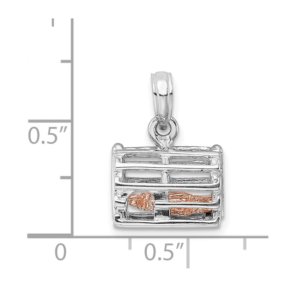 Million Charms 14K Two-Tone Lobster Trap Moveable Charm