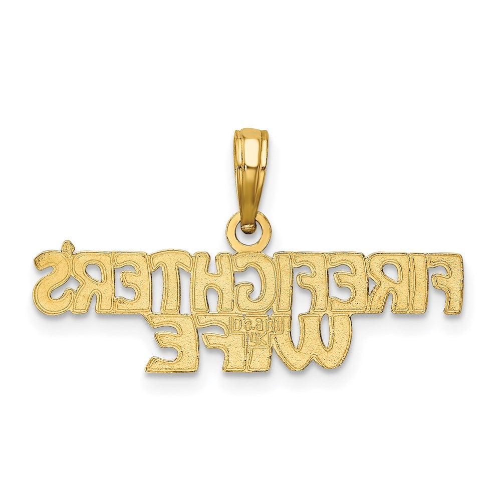 Million Charms 14K Yellow Gold Themed Firefighter'S Wife Charm