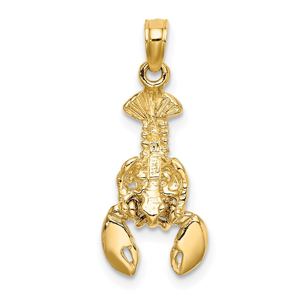 Million Charms 14K With Rhodium-Plated 2-D Moveable Lobster Charm