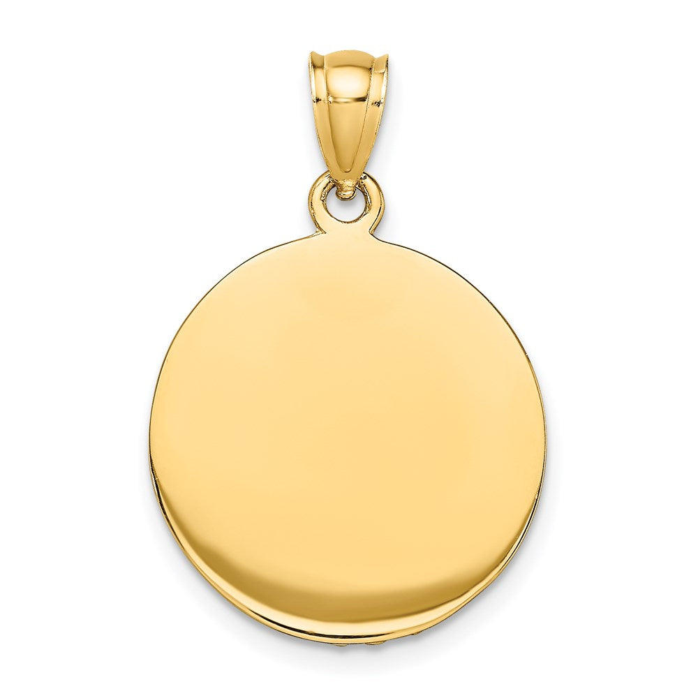 Million Charms 14K Yellow Gold Themed With Rhodium-plated 3-D Police Hat Charm