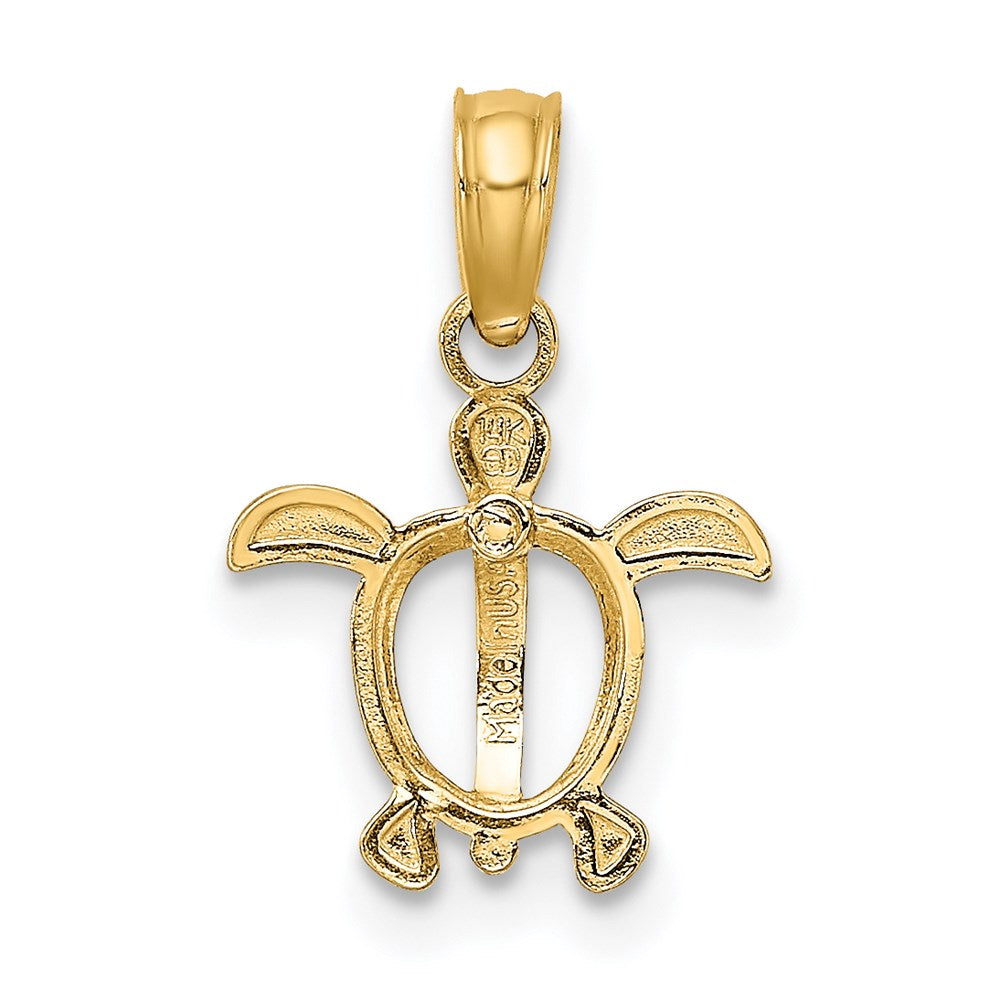Million Charms 14K Two-Color Sea Turtle Charm