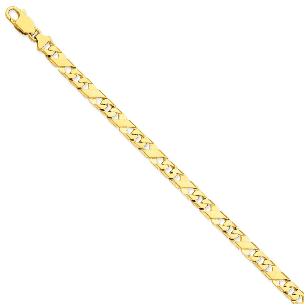 Million Charms 14k Yellow Gold 6.7mm Hand-polished Fancy Link Bracelet, Chain Length: 8 inches