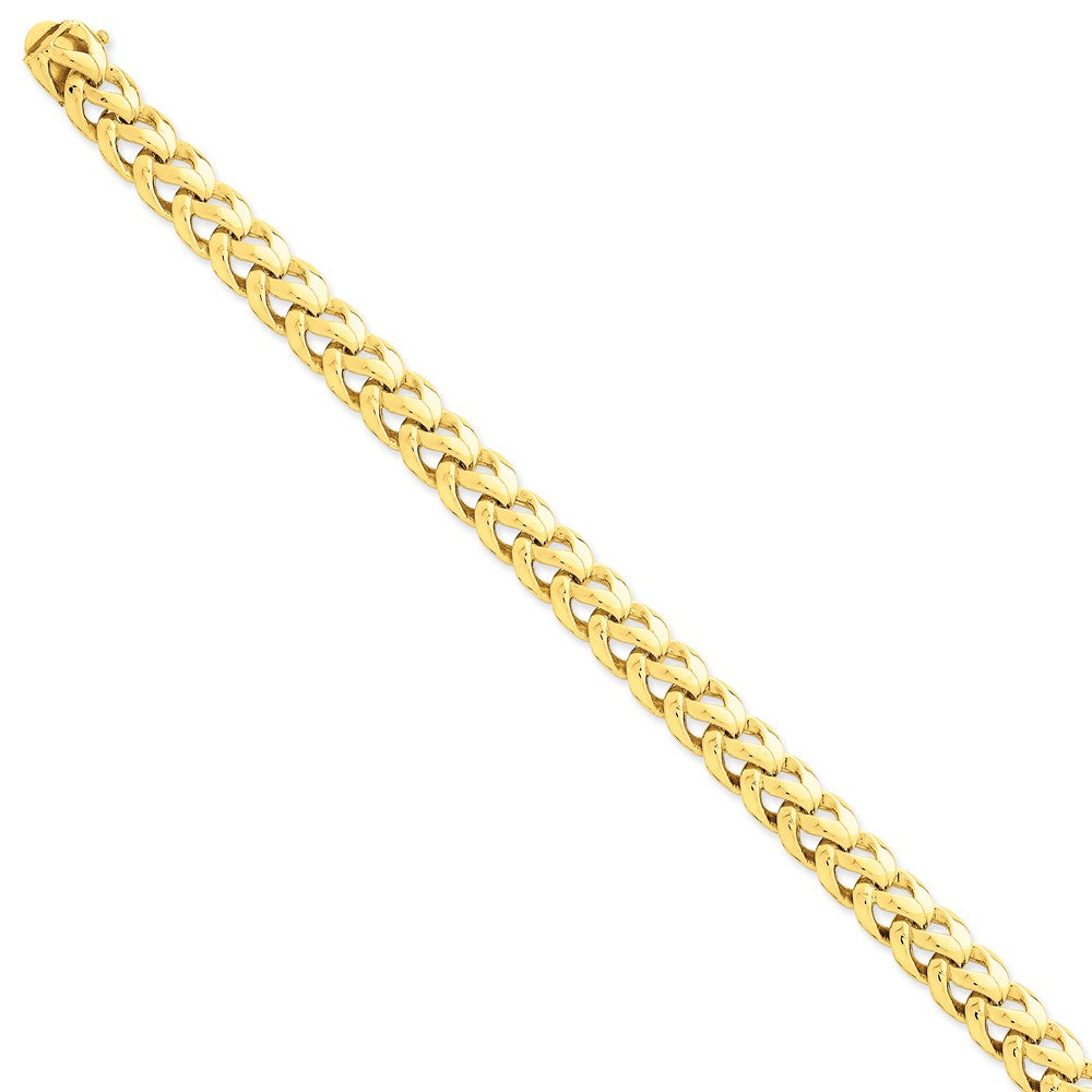 Million Charms 14k Yellow Gold 8.6mm Hand-polished Fancy Link Bracelet, Chain Length: 8 inches