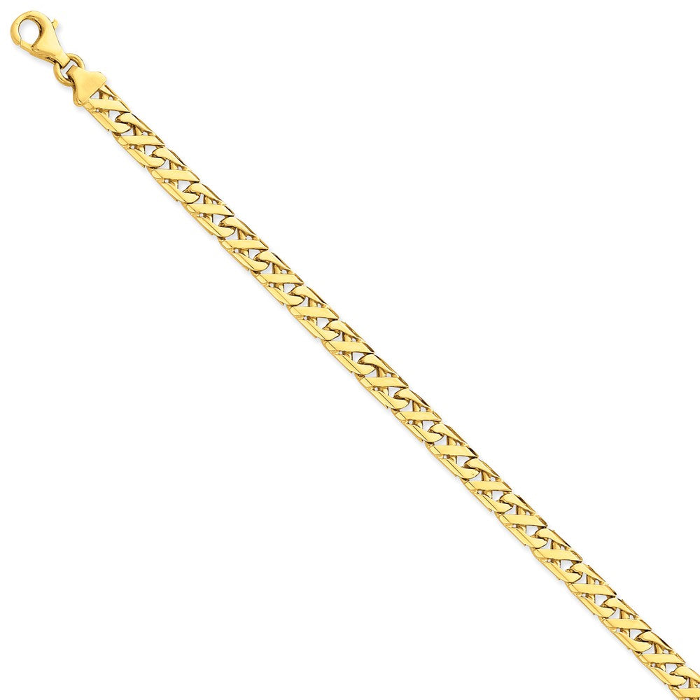 Million Charms 14k Yellow Gold 6.1mm Hand-polished Fancy Link Bracelet, Chain Length: 8 inches