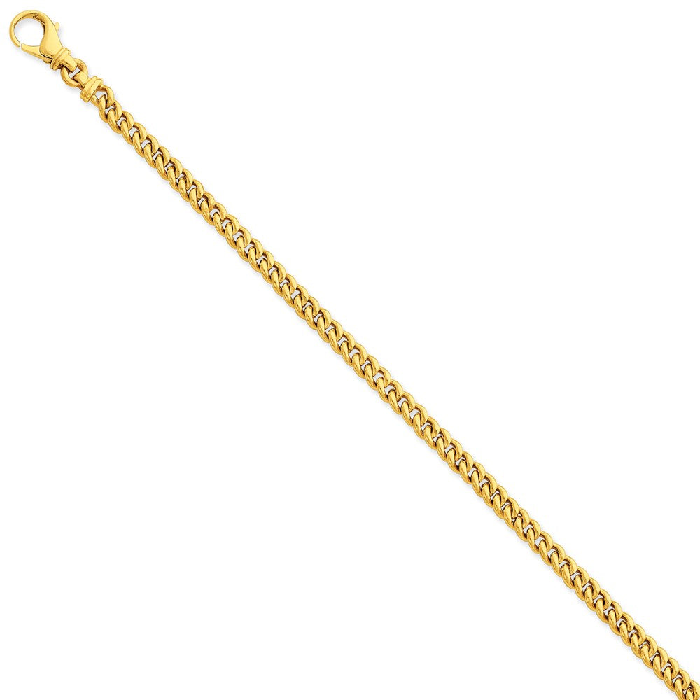 Million Charms 14k Yellow Gold 4.5mm Polished Fancy Link Bracelet, Chain Length: 8 inches