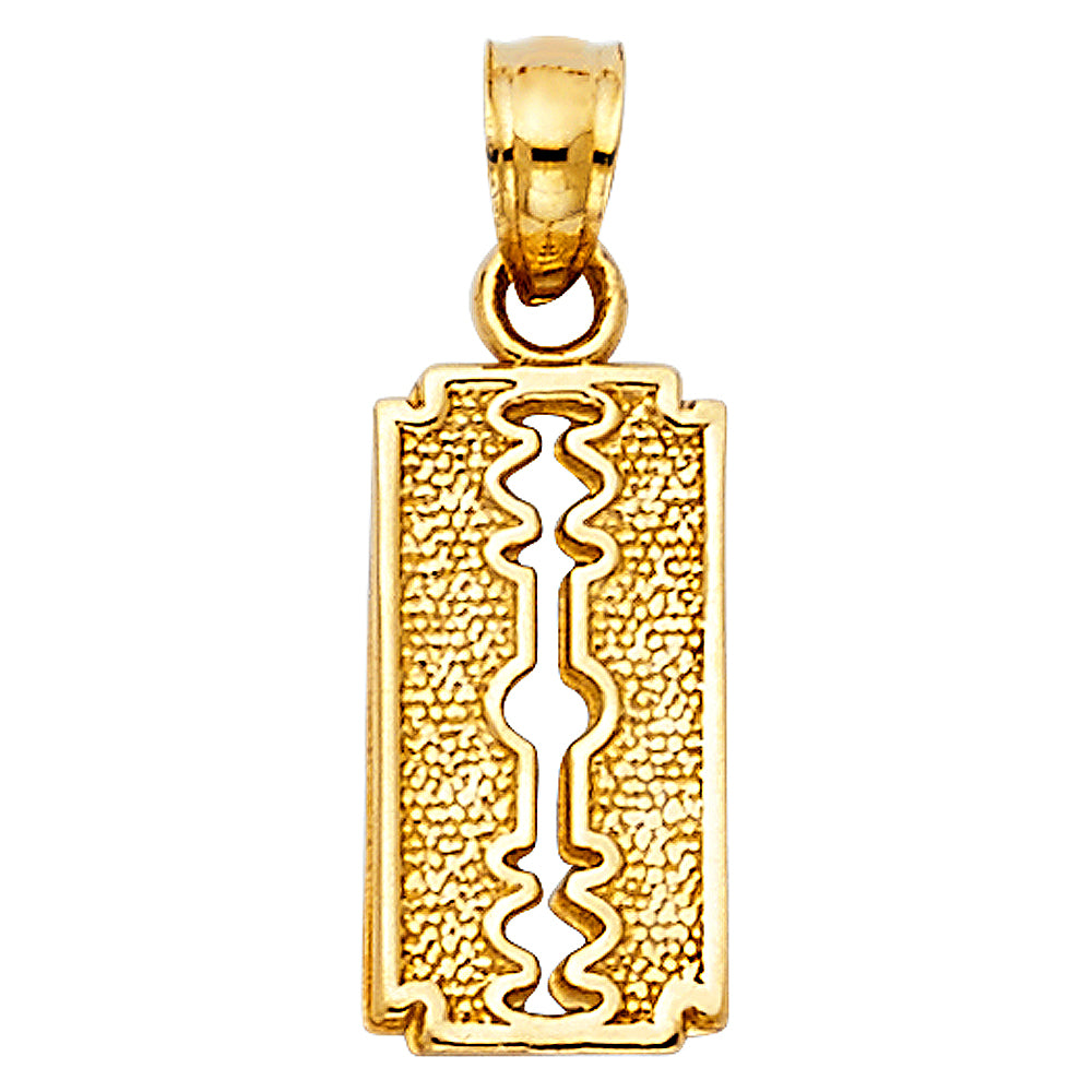 14k Yellow Gold Small/Mini Keyhole Charm Pendant (14mm x 7mm)