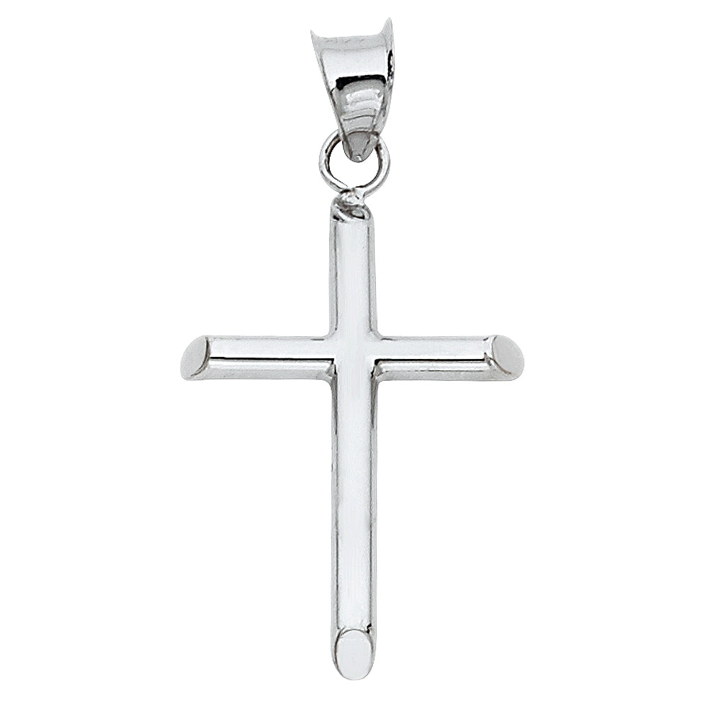 14k Yellow Gold Small/Mini Religious Cross Charm Pendant (26mm x 17mm)