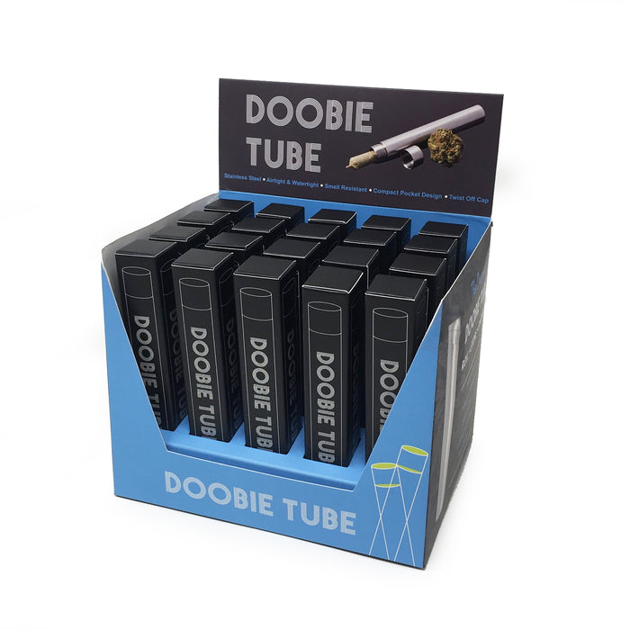 Occasion Gallery SILVER Color "Doobie" Tube-Pack of 20, Stores up to king sized joints or pre-rolled cigarettes 6.75 L x 5.5 W x 8.25 H in.