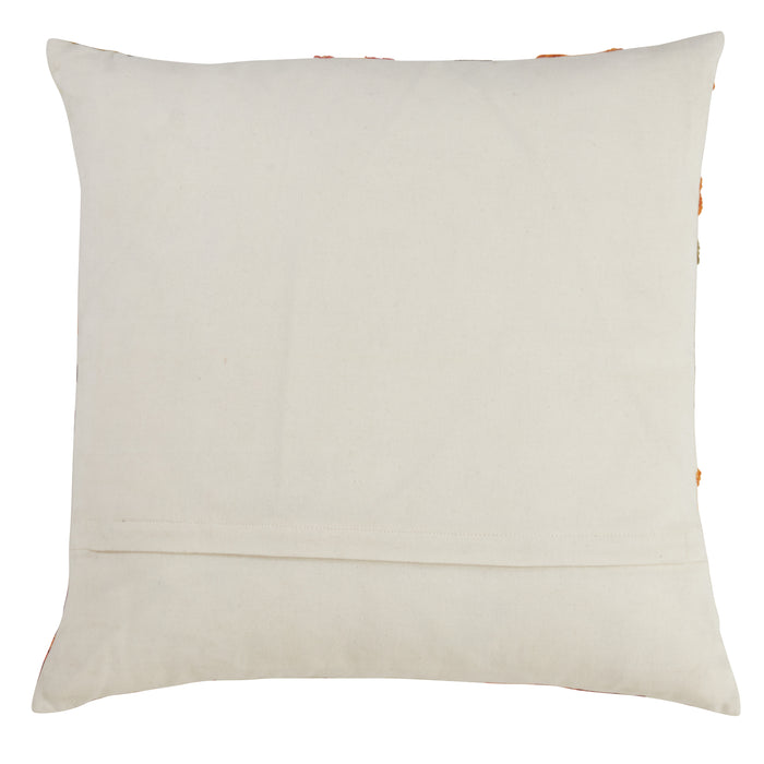 Orange Embroidered Autumn Fall Leaves Holiday Thanksgiving Pillows, 100% cotton