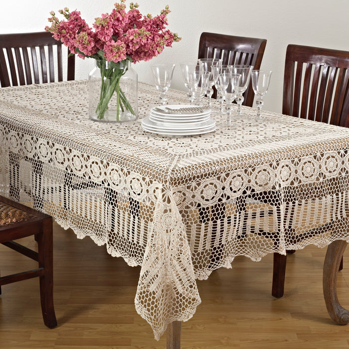 Handmade Crochet Tablecloths (Choose Size and Color)