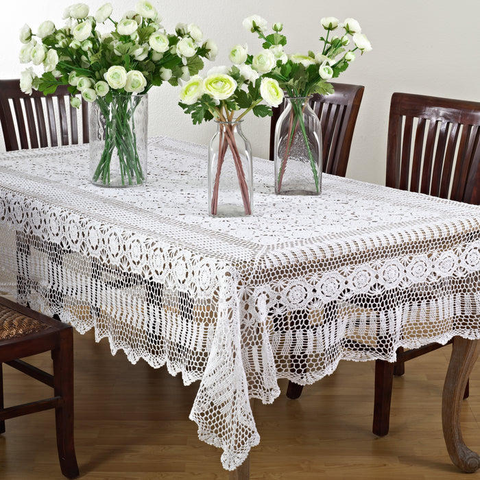 Handmade Crochet Tablecloths (Choose Size and Color)
