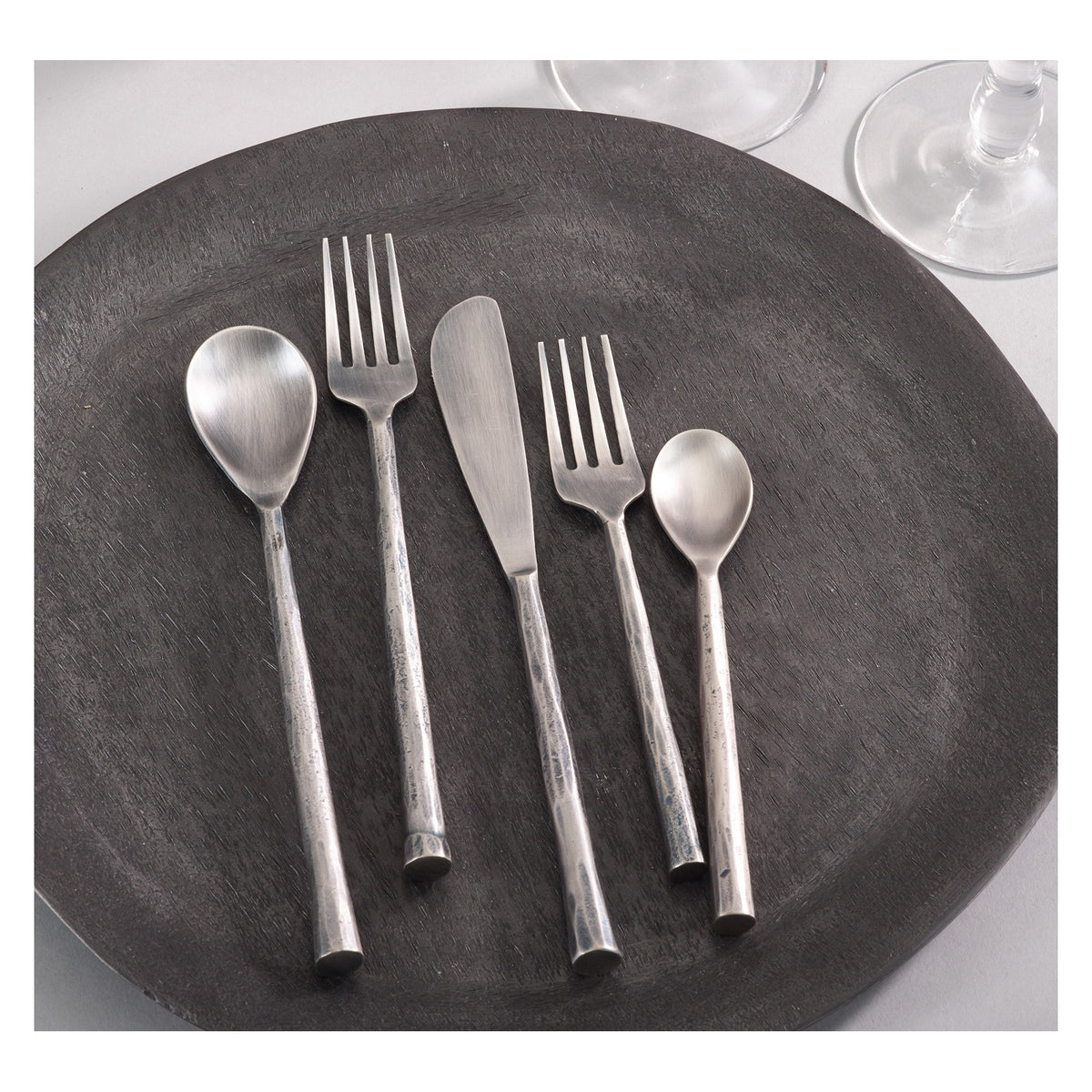 Occasion Gallery Silver Stainless Steel Flatware and Cheese Sets, Stainless Steel