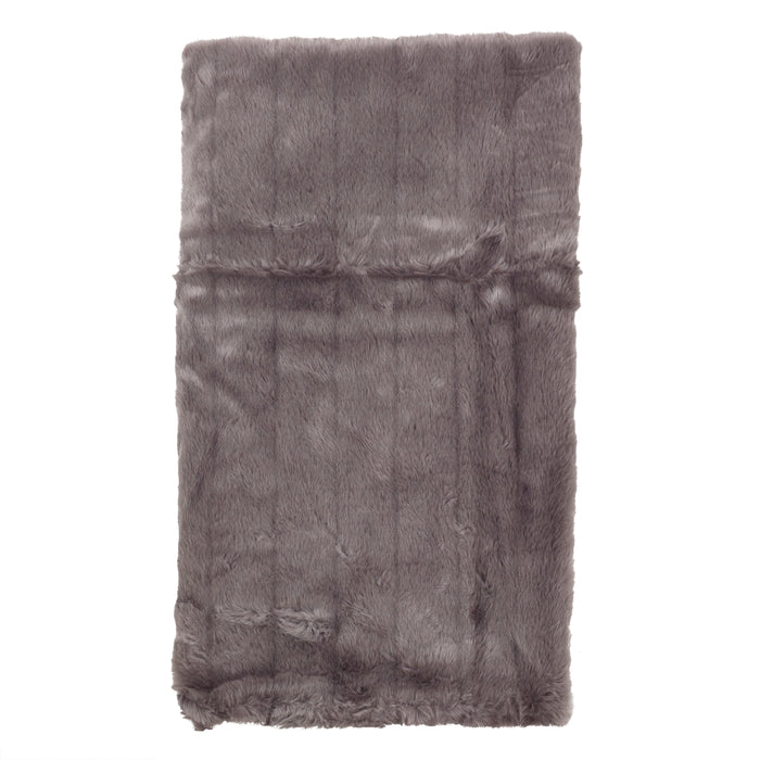 Occasion Gallery Graphite Faux Fur Decorative Cozy Throw Blanket,  50" X 60" 100% Acrylic (1 piece)