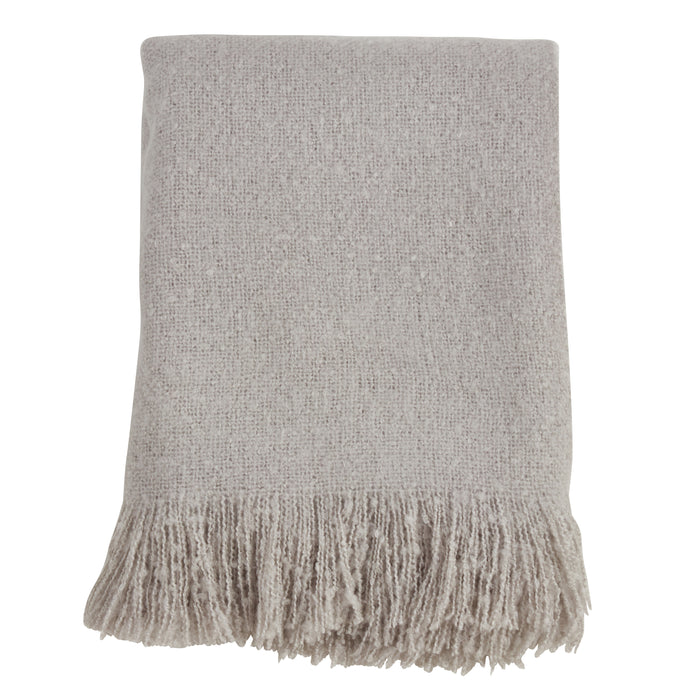 Occasion Gallery Grey Faux Mohair Decorative Cozy Throw Blanket,  50" X 60" 100% Acrylic (1 piece)