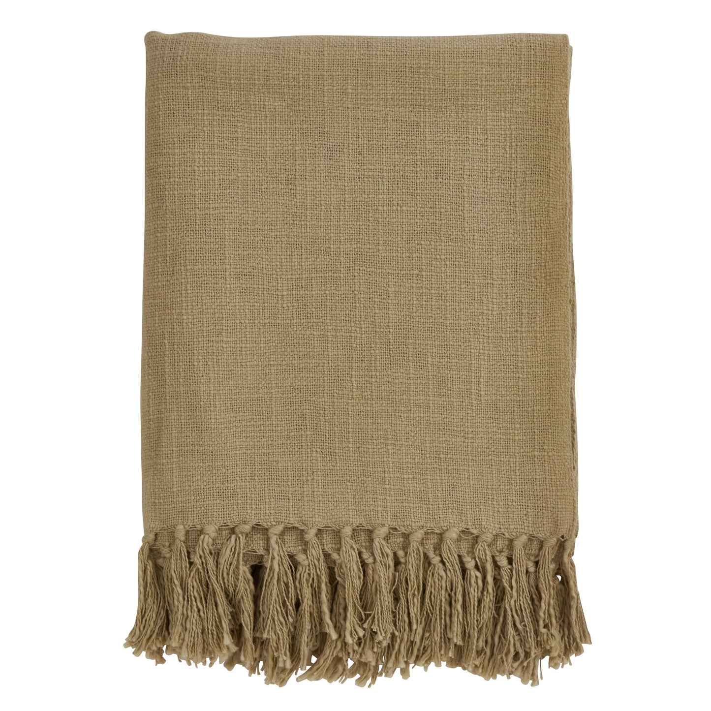 Occasion Gallery Natural Tasseled Decorative Cozy Throw Blanket, 50" X 60" 100% Cotton (1 piece)