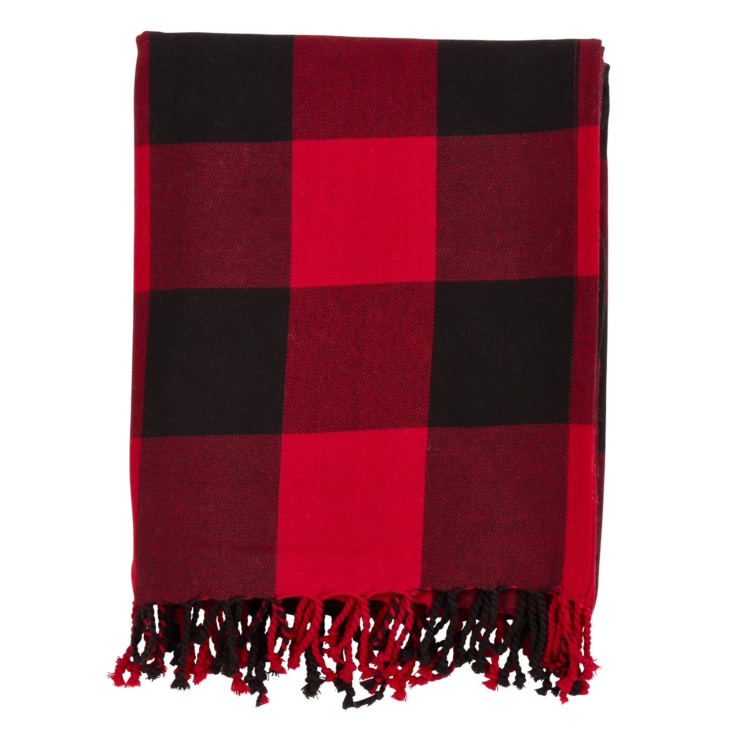 Occasion Gallery Red Buffalo Plaid Checkered Decorative Cozy Throw Blanket, 50" X 60" 100% Cotton (1 piece)