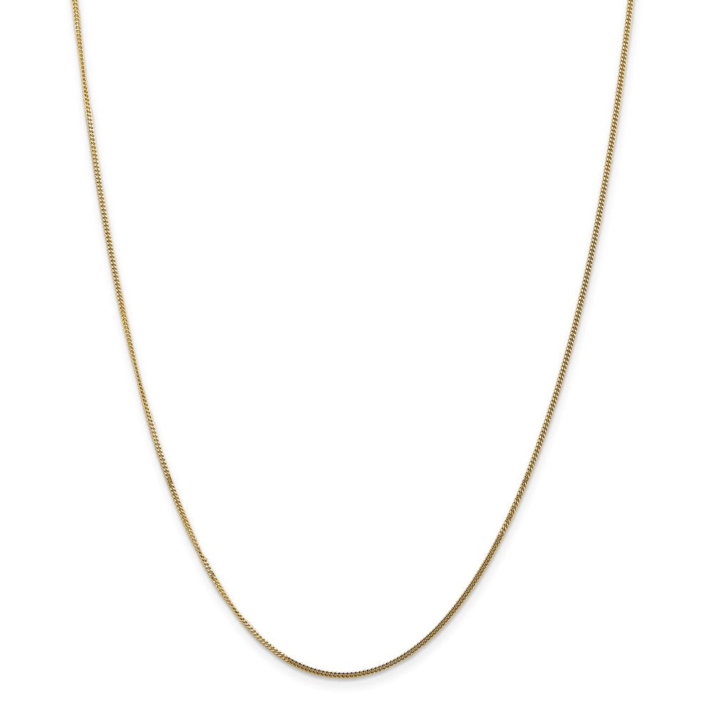 Million Charms 14k Yellow Gold, Necklace Chain, 1.3mm Curb Pendant Chain, Chain Length: 16 inches