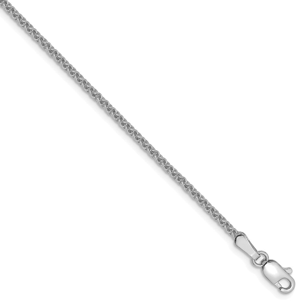 Million Charms 14k White Gold 1.65mm Solid Polished Spiga Chain, Chain Length: 6 inches