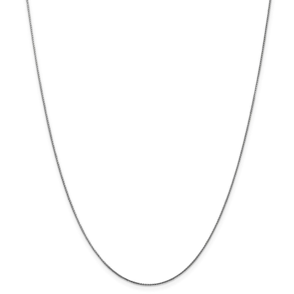 Million Charms 14k White Gold, Necklace Chain, .65mm Diamond-Cut Spiga Pendant Chain, Chain Length: 16 inches
