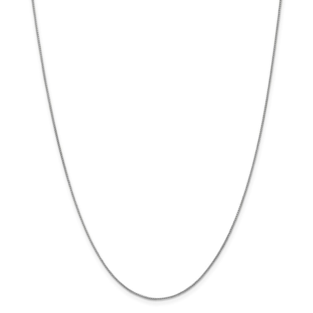 Million Charms 14k White Gold, Necklace Chain, 0.80mm Spiga Pendant Chain, Chain Length: 16 inches