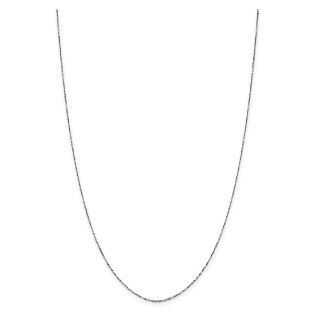 Million Charms 14k White Gold, Necklace Chain, .90mm Diamond-Cut Cable Chain, Chain Length: 26 inches