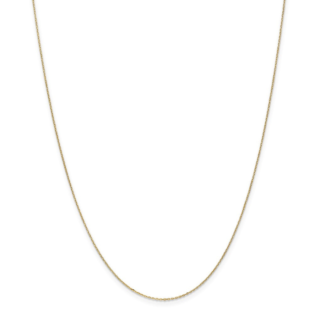 Million Charms 14k Yellow Gold, Necklace Chain, .8mm Diamond-Cut Cable Chain, Chain Length: 14 inches