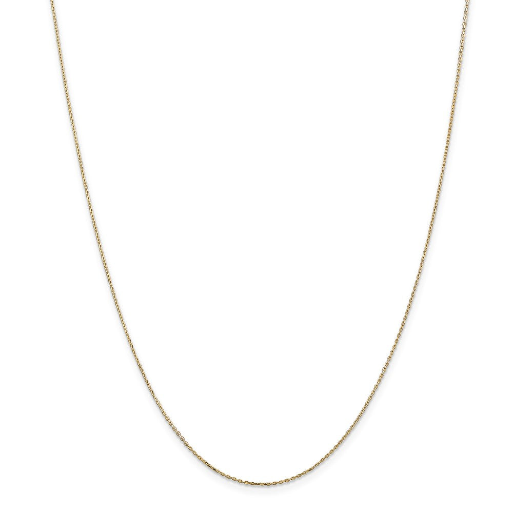 Million Charms 14k Yellow Gold, Necklace Chain, .8mm Diamond-Cut Cable Chain, Chain Length: 30 inches