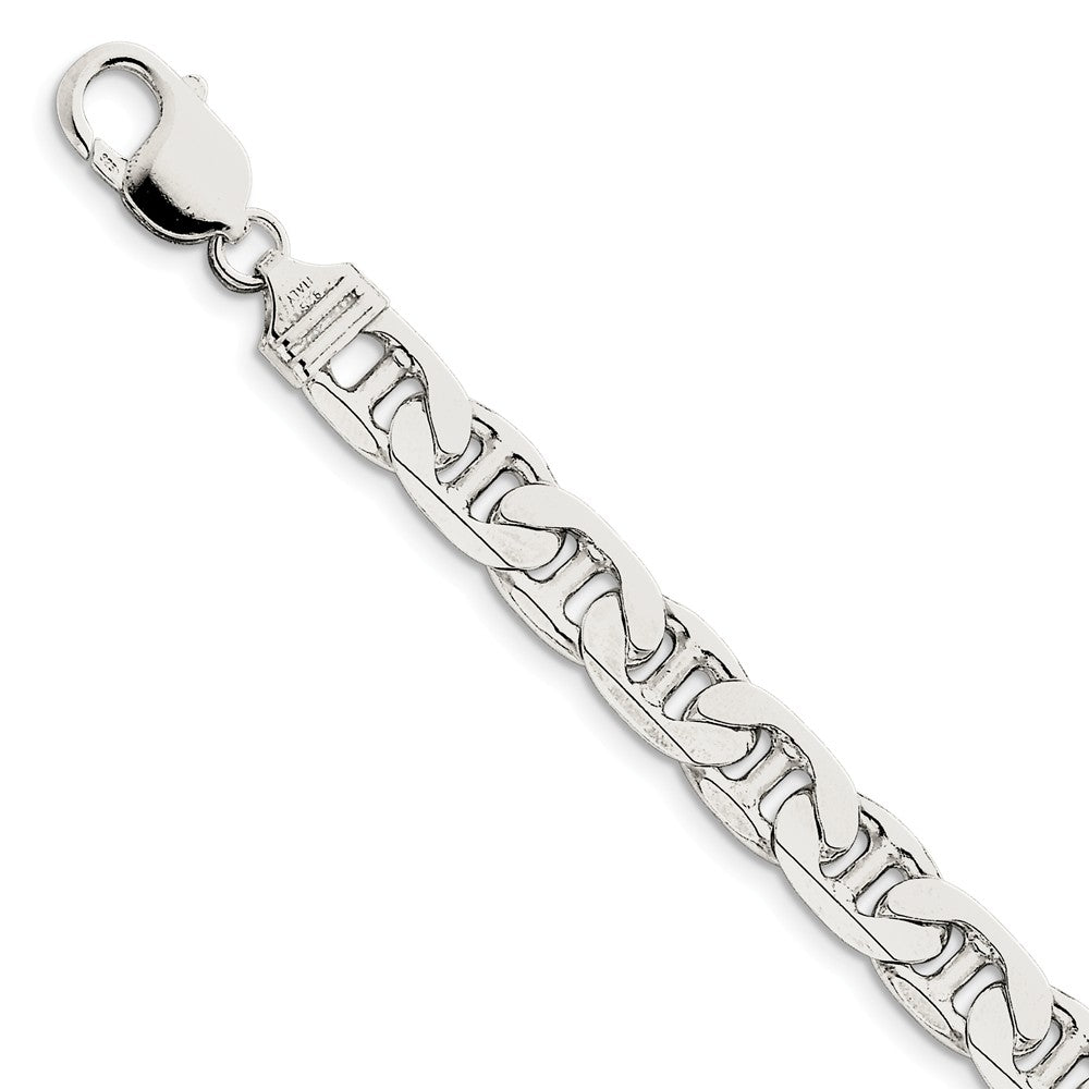 Million Charms 925 Sterling Silver 9.5mm Anchor Chain, Chain Length: 9 inches