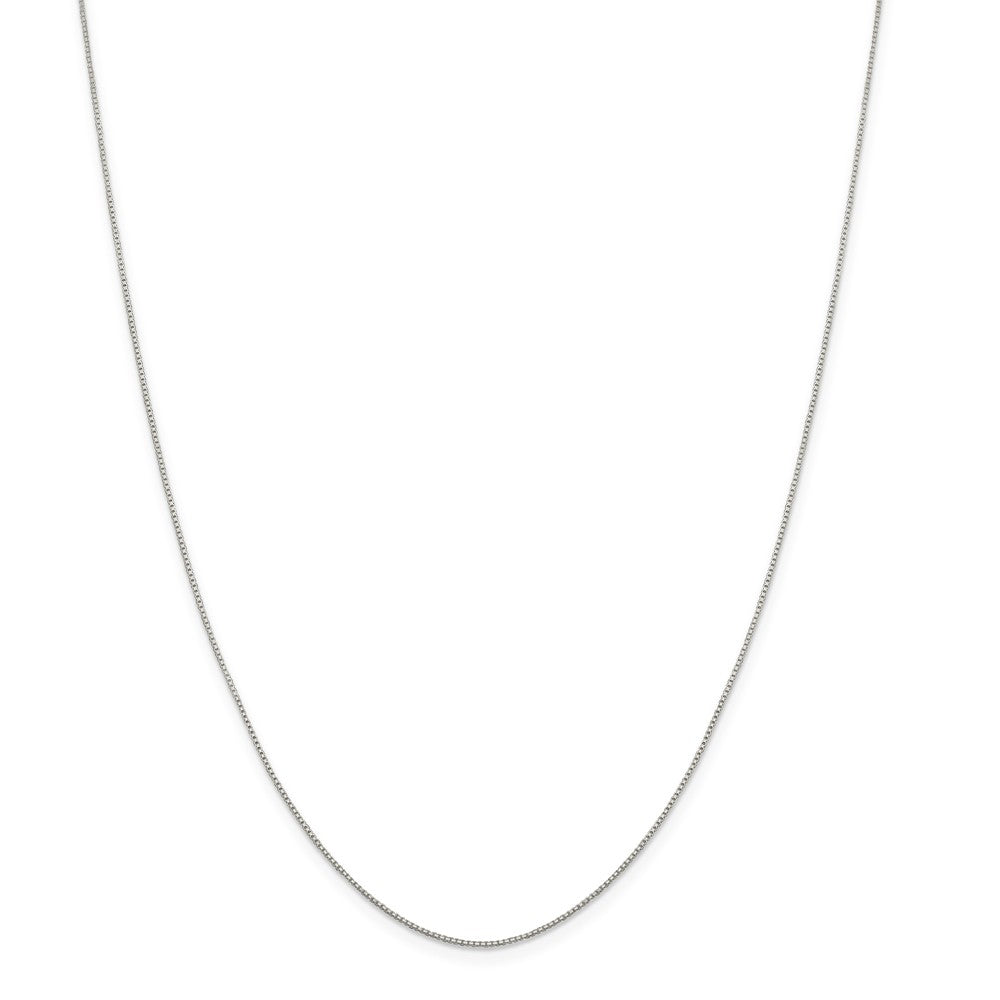 Million Charms 925 Sterling Silver 0.8mm 8 Side Diamond Cut Box Chain, Chain Length: 16 inches