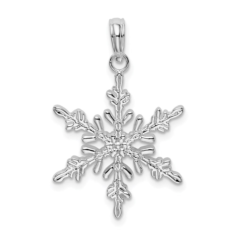 Million Charms 925 Sterling Silver Charm Pendant, Thin Snowflake Pendant