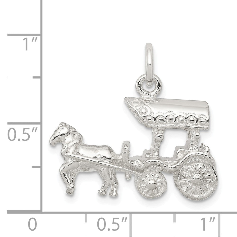 Million Charms 925 Sterling Silver Horse & Carriage Charm