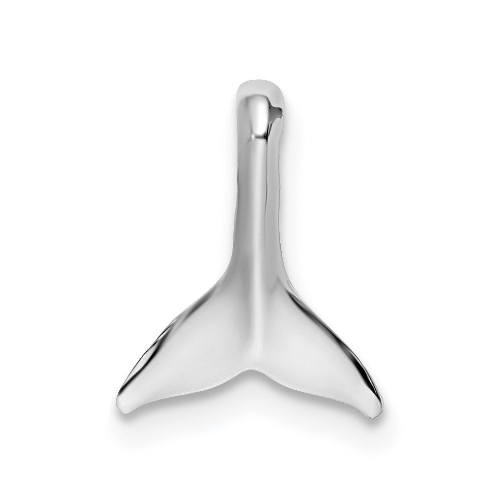 Million Charms 925 Sterling Silver Nautical Sea Life Charm Pendant, Small Mini Whale Tail Pendant with Hidden Bail