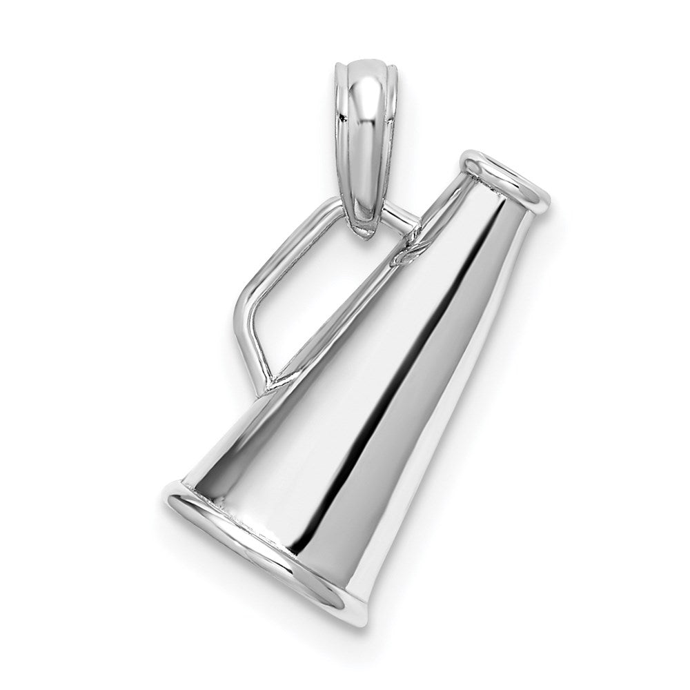 Million Charms 925 Sterling Silver Charm Pendant, 3-D Megaphone, High Polish